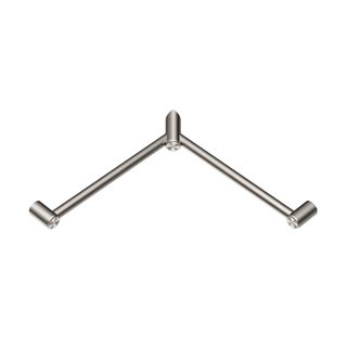 Mecca Care 32mm Wrap Around Corner Grab Rail 600X600mm Brushed Nickel