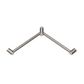 Mecca Care 32mm Wrap Around Corner Grab Rail 600X600mm Brushed Nickel