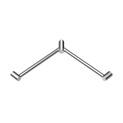 Mecca Care 32mm Wrap Around Corner Grab Rail 600X600mm Chrome