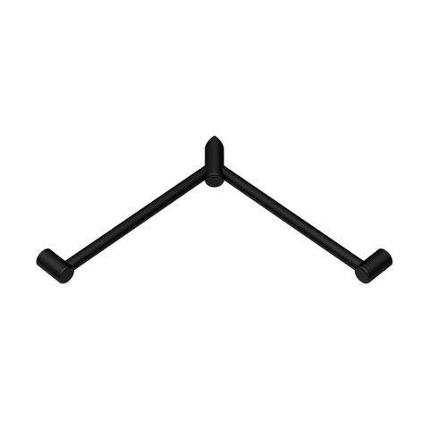Mecca Care 32mm Wrap Around Corner Grab Rail 600X600mm Matte Black