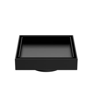 130mm Square Tile Insert Floor Waste 80mm Outlet Matte Black