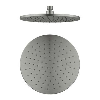 250mm Round Shower Head Gun Metal