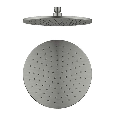 250mm Round Shower Head Gun Metal