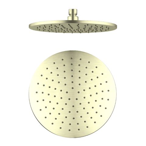 250mm Round Shower Head Brushed Gold