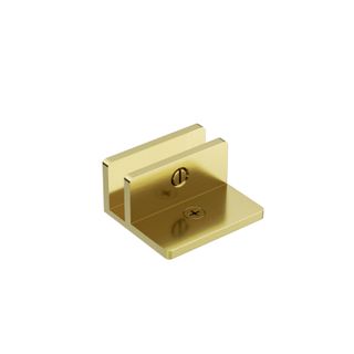 Shower F Bracket 10mm Glass Brushed Gold