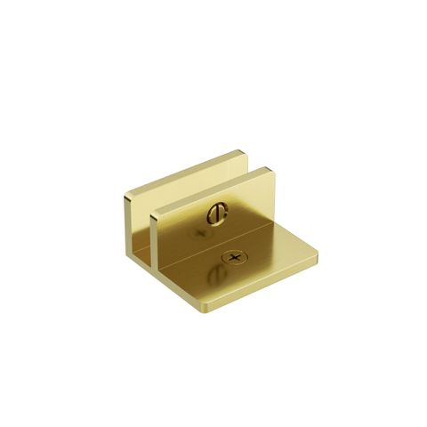 Shower F Bracket 10mm Glass Brushed Gold