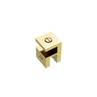Over-Panel Glass To Glass Fitting 10mm Glass Brushed Gold