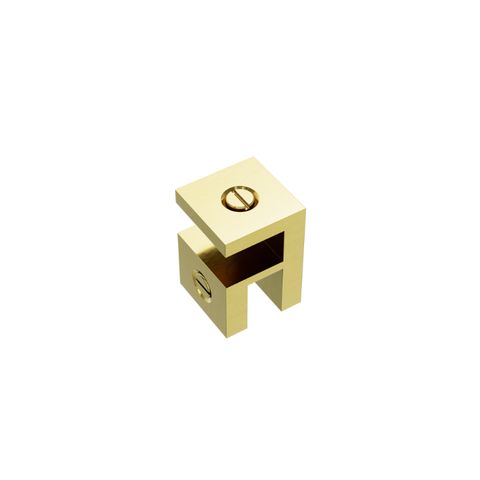Over-Panel Glass To Glass Fitting 10mm Glass Brushed Gold
