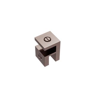 Over-Panel Glass To Glass Fitting 10mm Glass Brushed Bronze