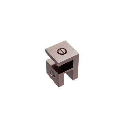 Over-Panel Glass To Glass Fitting 10mm Glass Brushed Bronze