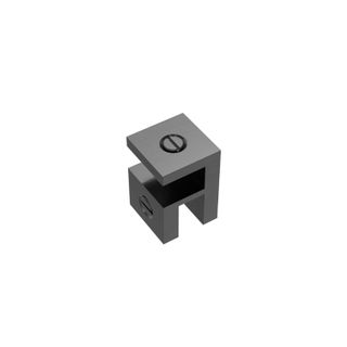 Over-Panel Glass To Glass Fitting 10mm Glass Gun Metal