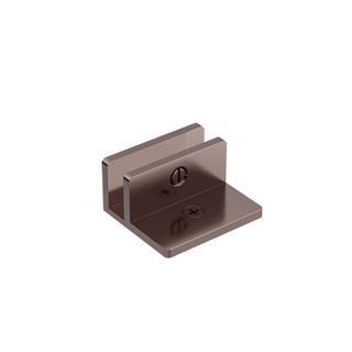Shower F Bracket 10mm Glass Brushed Bronze