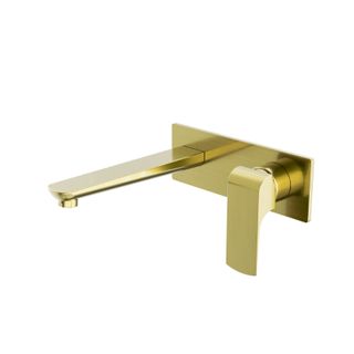 Elgin Wall Basin Mixer Brushed Gold