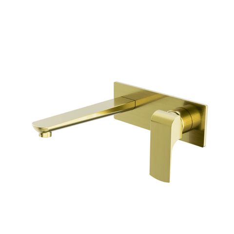 Elgin Wall Basin Mixer Brushed Gold