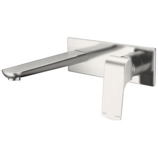 Elgin Wall Basin Mixer Brushed Nickel