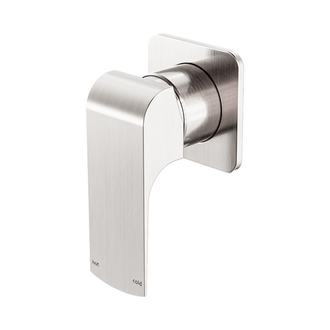 Elgin Shower Mixer Square Back Plate Brushed Nickel