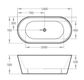 Prato Gloss White Free Standing Acylic Bath 1400*700*560