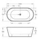 Prato Gloss White Free Standing Acylic Bath 1500*750*580