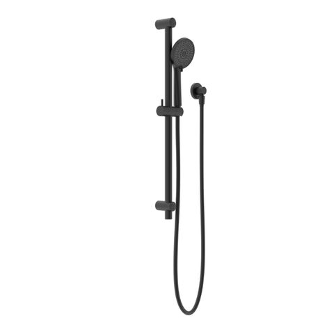 Round Metal Project Rail Shower Matte Black