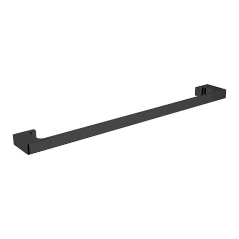 Pearl Single Towel Rail 600mm Matte Black