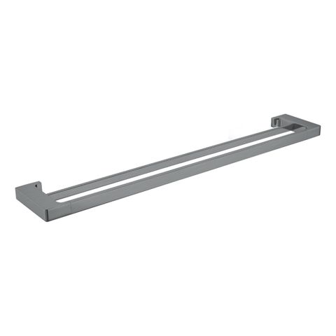 Pearl Double Towel Rail 800mm Gun Metal