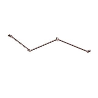 Mecca Care 32mm DDA Accessible Toilet Grab Rail Set 45 Degree Continuous 750X965X1025mm Brushed Bron