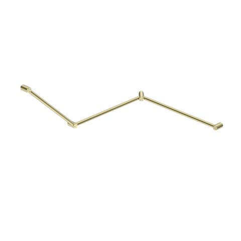 Mecca Care 32mm DDA Accessible Toilet Grab Rail Set 45 Degree Continuous 750X965X1025mm Brushed Gold