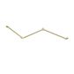 Mecca Care 32mm DDA Accessible Toilet Grab Rail Set 45 Degree Continuous 750X965X1025mm Brushed Gold