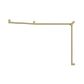 Mecca Care 32mm DDA Accessible Toilet Grab Rail Set 45 Degree Continuous 750X965X1025mm Brushed Gold