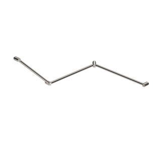 Mecca Care 32mm DDA Accessible Toilet Grab Rail Set 45 Degree Continuous 750X965X1025mm Brushed Nick