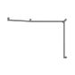 Mecca Care 32mm DDA Accessible Toilet Grab Rail Set 45 Degree Continuous 750X965X1025mm Brushed Nick