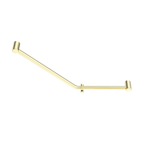 Mecca Care 32mm Ambulant 45 Degree Bent Tube Grab Rail 450X650mm Brushed Gold