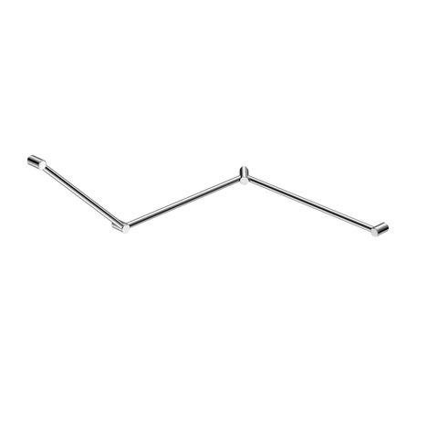 Mecca Care 32mm DDA Accessible Toilet Grab Rail Set 45 Degree Continuous 750X965X1025mm Chrome