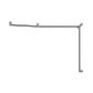 Mecca Care 32mm DDA Accessible Toilet Grab Rail Set 45 Degree Continuous 750X965X1025mm Chrome