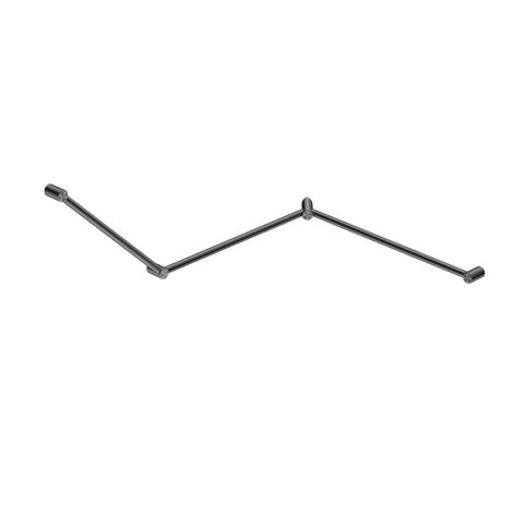 Mecca Care 32mm DDA Accessible Toilet Grab Rail Set 45 Degree Continuous 750X965X1025mm Gun Metal