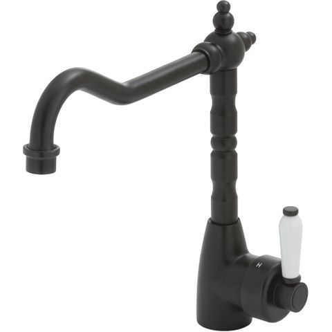 Eleanor Shepherds Crook Kitchen Mixer Matte Black/Ceramic