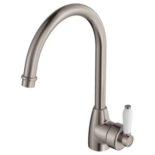 Eleanor Gooseneck Kitchen Mixer Brushed Nickel/Ceramic