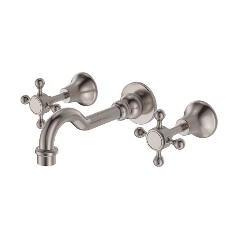 Lillian Shepherds Crook Bath Set Brushed Nickel