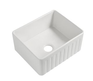 Virginia Gloss White Fire Clay Farm Sink Single Bowl 610*459*254