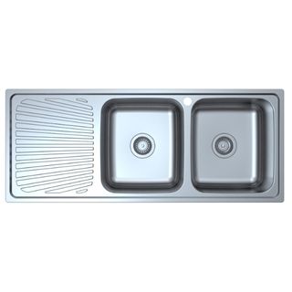 Otus Double Bowl & Drainer Sink 1180 Right Hand Bowl