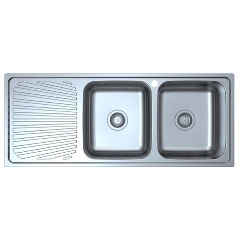 Otus Double Bowl & Drainer Sink 1180 Right Hand Bowl