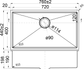 Eden R10 Single Bowl Undermount Sink 720 X 400 X 198