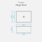 Tropea Mega Bowl Sink 580W X 440D X 230H 304 Grade Stainless Steel