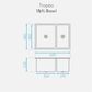 Tropea 1 & 2/3 Sink 600mm x 440mm x 230mm Stainless Steel