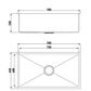 Tropea Ultra Bowl Sink 760x440x230 Stainless Steel