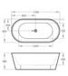 Prato Gloss White Free Standing Acylic Bath 1700*800*580