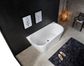 Cortona Gloss White Free Standing Back To Wall Acylic Bath 1500*750*580