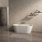 Cortona Matte White Free Standing Back To Wall Acylic Bath 1700*800*580