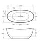 Gubbio Gloss White Free Standing Acylic Bath 1500*750*680