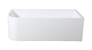 Modica Gloss White Free Standng Corner Acylic Bath/Right Cor